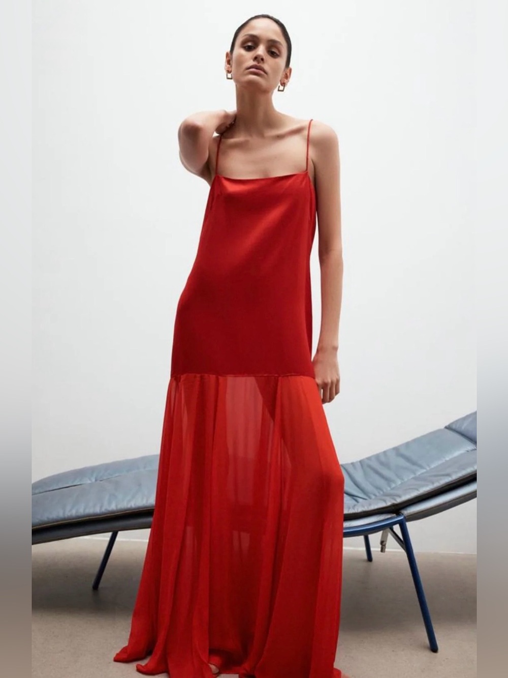 Shona Joy - Moraya Dropped Waist Maxi Dress - Chilli